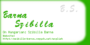 barna szibilla business card